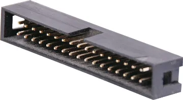 34 Pin Vertical PCB Mount Boxed Header Contact Resistance: 30M Ohm max @ 100mA DC
Insulator Resistance: 1000M Ohm @ 500V DC
Current Rating: 1 A
Contact Material: Gold plated brass
Housing: PBT & 30% Glass Fibre