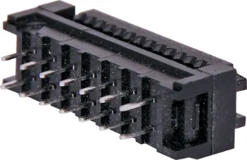 14 Pin 2.54mm Pitch IDC Transition Plug Used for non-removable connection to a PCB. Connector is crimped onto IDC ribbon cable and then is soldered to the PCB.
Twin row, 2.54mm pitch