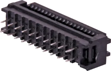 20 Pin 2.54mm Pitch IDC Transition Plug Used for non-removable connection to a PCB.
Twin row, 2.54mm pitch.
Oupiin series 6011.