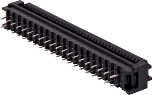 Used for non-removable connection to a PCB. Connector is crimped onto IDC ribbon cable and then is soldered to the PCB.
Twin row, 2.54mm pitch