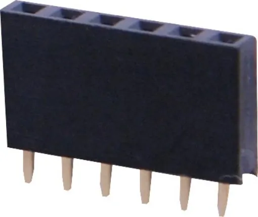 Gold Plated Contacts 2.54mm Spacing. 6 pins.