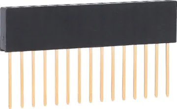 1 x 15 Pin 11mm Stackable Header Socket These stackable headers are made to work with the SparkFun Qwiic Shield for Arduino Nano or any comparable shield to connect the shield with a Arduino Nano footprint.