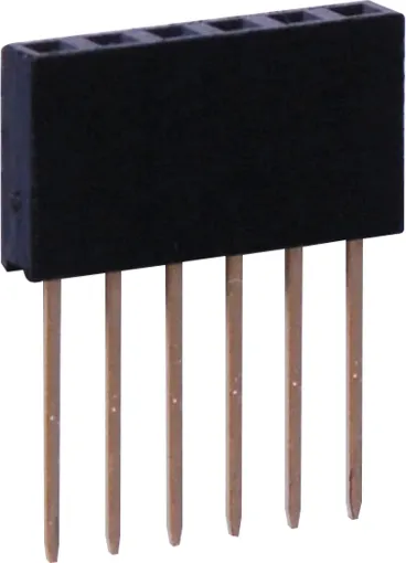 As used with Arduino development boards.
Gold plated contacts. 2.54mm spacing. Height is measurement of plastic surround in mm. 
Oupiin series 2044.