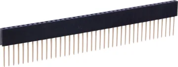 1 x 40 Pin 11mm Stackable Header Socket As used with Arduino development boards.
Gold plated contacts. 2.54mm spacing. Height is measurement of plastic surround in mm. 
Oupiin series 2044.