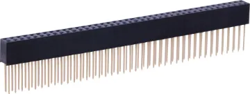 2 x 40 Pin 11mm Stackable Header Socket Gold Plated Contacts 2.54mm Spacing. 11mm high.