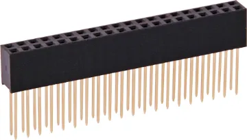 2 x 20 Pin 11mm Stackable Header Socket Gold Plated Contacts 2.54mm Spacing. 11mm high.