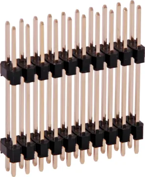 10 Way Double Header Pin New dual row model. 2.54mm pin spacing. Gold Plated Contacts