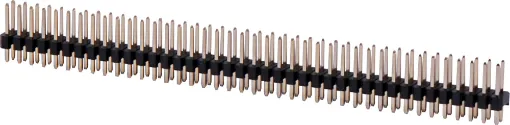Single and dual row models available in straight or 90 pin types. Both have 2.54mm pin spacing. Gold Plated Contacts