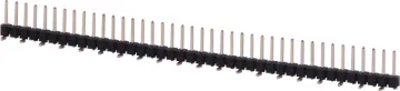 40 Way SMD Header Pin Strip Single row model available with SMD pin types. Both have 2.54mm pin spacing. Gold Plated Contacts