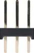 3 row PCB header strip with standard 2.54mm spacing, gold plated contacts and 40 pins per row.