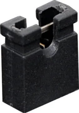 Header Shunt Pin Pk 10 Suits P 5410 - P 5440 Pin Header plugs. Gold plated contacts. 2.54mm spacing.