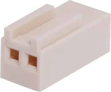 2 Way 2.54mm Crimp Housing Header Plugs. 2.54mm Spacing Rated at 3A. Includes crimp pins