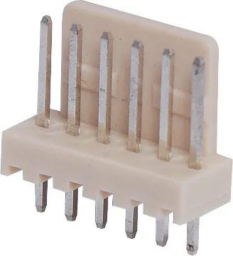 6 Way 2.54mm PCB Mount Pin Header 6 Way.
PCB Mount.
Straight Pins.
Rated at 3A.
