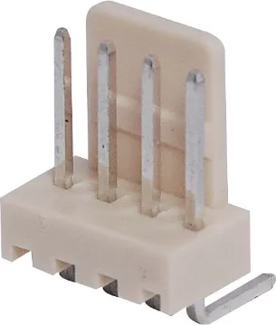 4 Way 2.54mm 90 Deg. PCB Mount Pin Header 4 Way.
PCB Mount.
90° Pins.
Rated at 3A.