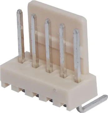 5 Way 2.54mm 90 Deg. PCB Mount Pin Header 5 Way.
PCB Mount.
90° Pins.
Rated at 3A.