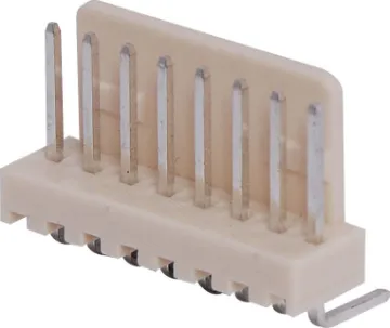 8 Way 2.54mm 90 Deg. PCB Mount Pin Header 8 Way.
PCB Mount.
90° Pins.
Rated at 3A.