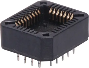 32 Pin PLCC Socket Contact Resistance: 30M Ohm Max @ DC 100mA
Insulation Resistance: 1000M Ohm Min @ DC 250V
Current Rating: 1 Amp
Dielectric Voltage: AC 500V for 1 Minute
Operating Temp: -55° to 105° C
Gold Plated Phosphor Bronze Contacts