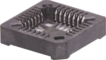 28 Pin Surface Mount PLCC Socket Contact Resistance: 30M Ohm Max @ DC 100mA
Insulation Resistance: 1000M Ohm Min @ DC 250V
Current Rating: 1 Amp
Dielectric Voltage: AC 500V for 1 Minute
Operating Temp: -55° to 105° C
Tin Plated Contacts