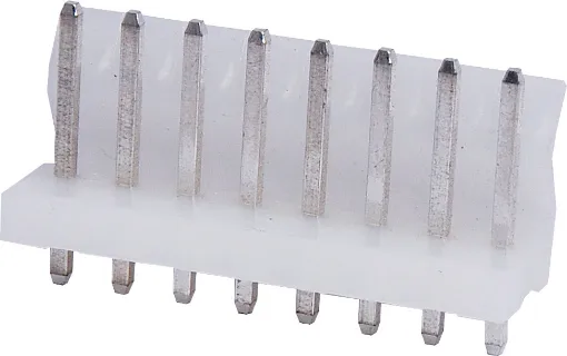8 Way.
PCB Mount.
Straight Pin Header.
3.96mm Spacing.
Rated at 7A.
Includes Crimp Pins.