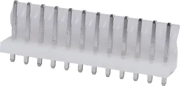 12 Way 3.96mm PCB Mount Pin Header 12 Way.
PCB Mount.
Straight Pin Header.
3.96mm Spacing.
Rated at 7A.
Includes Crimp Pins.