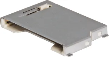 Surface Mount Push In/Pull Out SD Memory Card Socket Card sits out from connector. Push in, pull out type (no spring return).