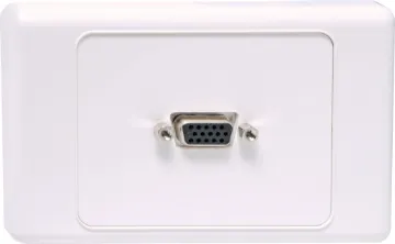 VGA Wallplate - Screw Connections Wallplate fitted with VGA connector. Rear connections are via screw terminals. Supplied with two facia covers to suit your decor.