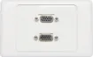 Wallplate fitted with with dual HD9 female VGA connectors. Supplied with two facia covers to suit your decor.