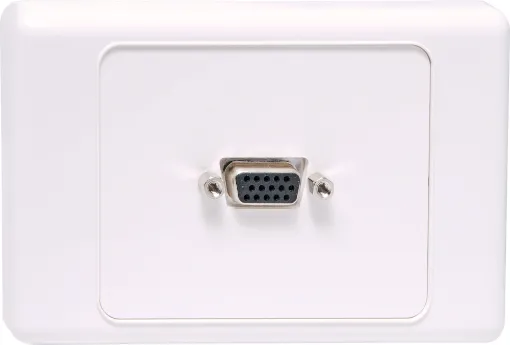 Flylead Type VGA Plates are fitted with a HD9 female VGA connector. Supplied with two facia covers to suit your decor.