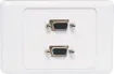 Flylead Type VGA Plates are fitted with dual HD9 female VGA connectors. Supplied with two facia covers to suit your decor.