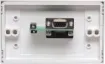 Plug Connection Type VGA Plates are designed for use with premade VGA cables, reducing on-site installation time. No cable termination required! Wallplate fitted with HD9 female VGA connector & 3.5mm audio on the front and rear of wallplate. Also fitted w