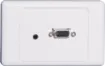 Wallplate fitted with with a HD9 female VGA connector and 3.5mm audio. Supplied with two facia covers to suit your decor.