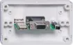 Wallplate fitted with VGA, 3.5mm audio &amp USB connector. Rear connections are via back to back plugs. Supplied with two facia covers to suit your decor.