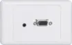 Wallplate fitted with with a HD9 female VGA connector and 3.5mm audio. Supplied with two facia covers to suit your decor.