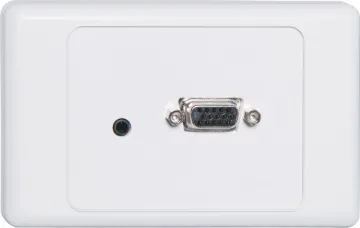 VGA 3.5mm Wallplate - Fly Leads Wallplate fitted with with a HD9 female VGA connector and 3.5mm audio. Supplied with two facia covers to suit your decor.