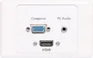 Flylead Wallplate fitted with VGA, 3.5mm audio &amp HDMI. Supplied with two facia covers to suit your decor.