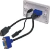 Flylead Wallplate fitted with VGA, 3.5mm audio &amp HDMI. Supplied with two facia covers to suit your decor.