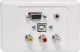 VGA 3.5mm USB B and RCA Wallplate Flyleads Flylead Wallplate fitted with HD9 female VGA, 3.5mm audio, three RCA connections & USB Type B. Supplied with two facia covers to suit your decor.
