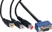 Flylead Wallplate fitted with HD9 female VGA and three RCA connections. Supplied with two facia covers to suit your decor.