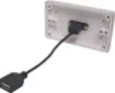 Flylead Wallplate fitted with USB 2.0 connection Type A. Supplied with two facia covers to suit your decor.