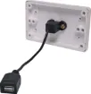 USB Type B wallplate Rear is fitted with 150mm fly lead and USB Type A plug for easy connection.