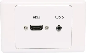 HDMI 3.5mm Single Wallplate with Flyleads Flylead Wallplate fitted with HDMI high speed with Ethernet (1.4) connection and 3.5mm stereo. Supplied with two facia covers to suit your decor.