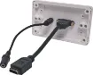 Flylead Wallplate fitted with HDMI high speed with Ethernet (1.4) connection and 3.5mm stereo. Supplied with two facia covers to suit your decor.