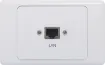 Wallplate fitted with RJ45 Cat6 connection. 150mm fly lead on rear. Supplied with two facia covers to suit your decor. 