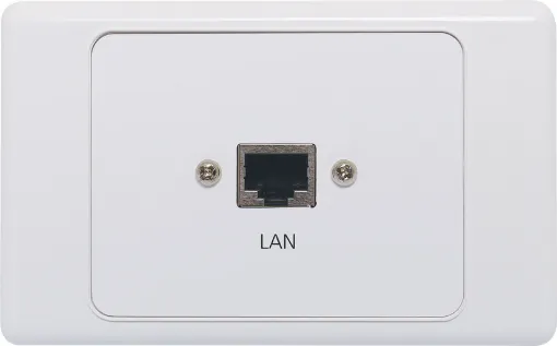 Wallplate fitted with RJ45 Cat6 connection. 150mm fly lead on rear. Supplied with two facia covers to suit your decor. 