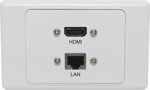 Wallplate fitted with RJ45 Cat6 & HDMI V2.0 connection. 150mm fly leads on rear. Supplied with two facia covers to suit your decor. 