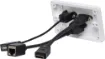 Wallplate fitted with RJ45 Cat6, USB Type B & HDMI connections. 150mm fly leads on rear. Supplied with two facia covers to suit your decor. 