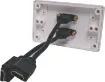 Dual HDMI wallplate with flylead connections. Fitted with dual HDMI high speed with Ethernet connection. Supplied with two facia covers to suit your decor.