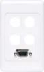 Flylead Type VGA Plates are fitted with HD9 female VGA connector. Supplied with both Clipsal and HPM Front faceplates.