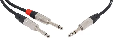 1.5m Cordial 6.35mm TRS to Dual 6.35mm TS Insert Cable 6.35mm TS male x 2 / 6.35mm male 1.5m. Balanced TRS connection. 
Standard effects insert lead.