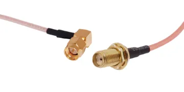 SMA Right Angled Male to SMA Female Lead 1m All use high quality, low loss Mil-Spec ML RG316 50 ohm coaxial cable.